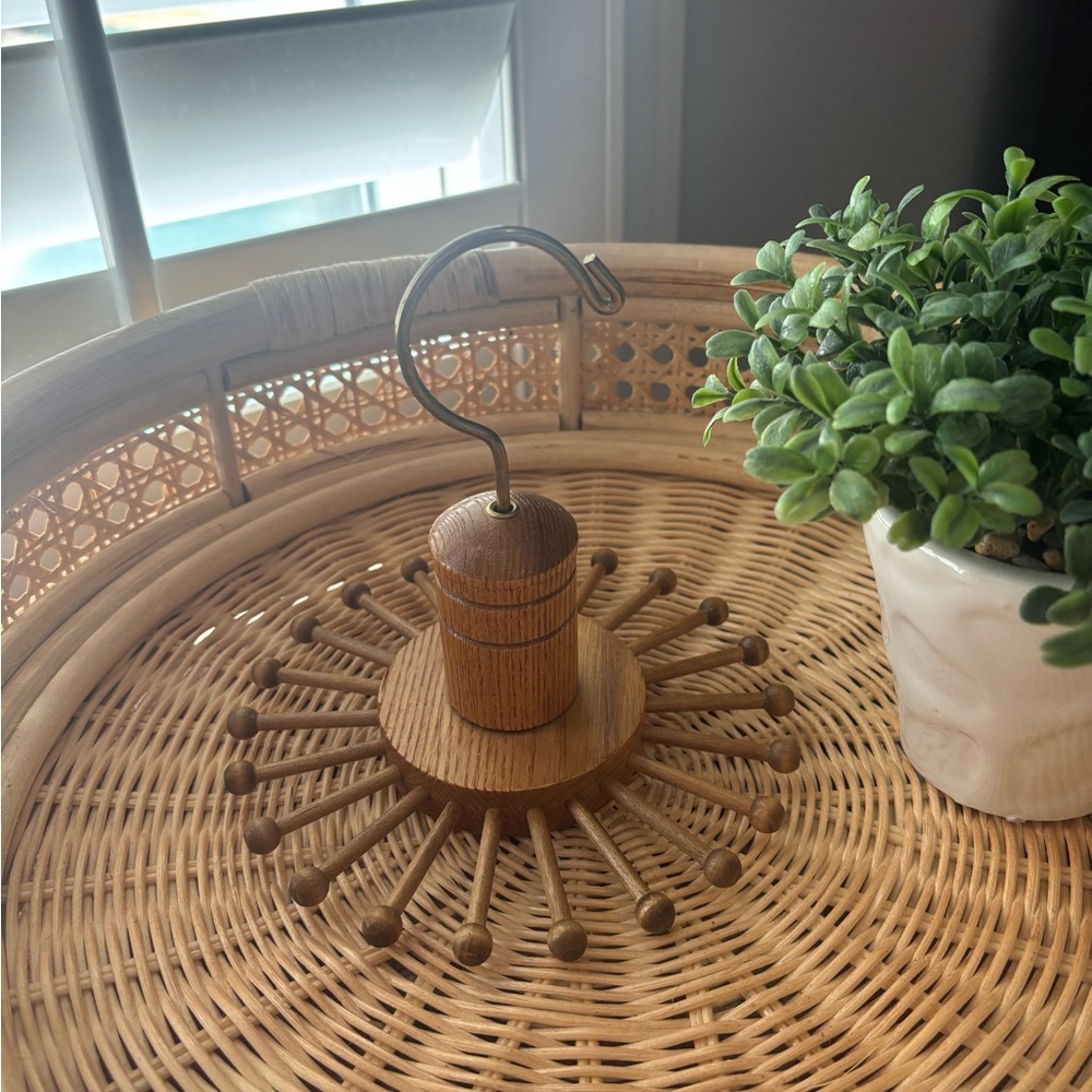 vintage wooden tie / belt holder